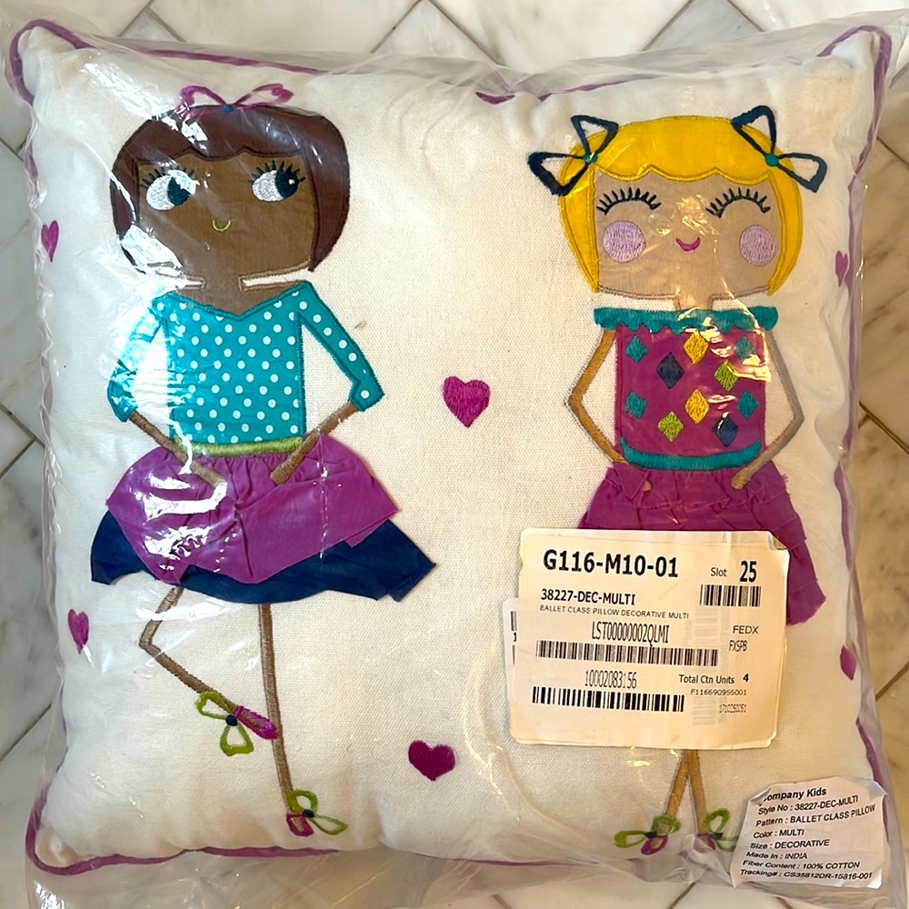 Company kids Ballet Class decorative pillow by The Company Store.